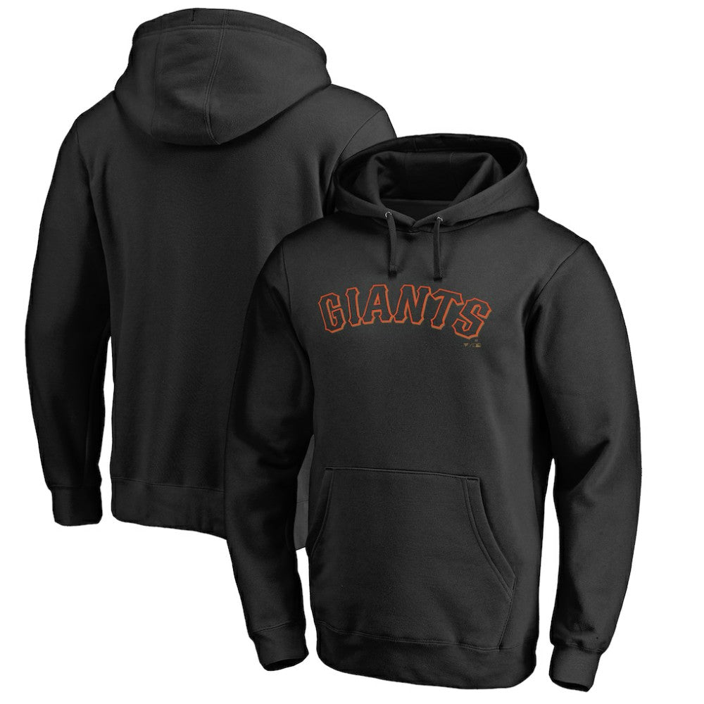 San Francisco Giants Official Wordmark Fitted Pullover Hoodie - Black