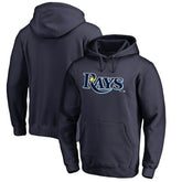 Tampa Bay Rays Official Wordmark Fitted Pullover Hoodie - Navy