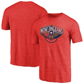 New Orleans Pelicans Distressed Logo Tri-Blend T-Shirt - Red discount