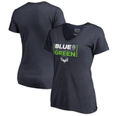 Seattle Seahawks Women's Alternate Team Logo V-Neck T-Shirt - Navy online