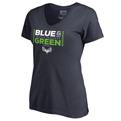 Seattle Seahawks Women's Alternate Team Logo V-Neck T-Shirt - Navy online