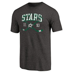 Dallas Stars Vintage Collection Line Shift Tri-Blend T-Shirt Black