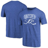 Tampa Bay Lightning Vintage Collection Line Shift Tri-Blend T-Shirt Heathered Blue