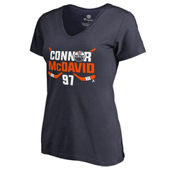 Connor McDavid Edmonton Oilers Women's Hometown Collection CM97 V-Neck T-Shirt Navy