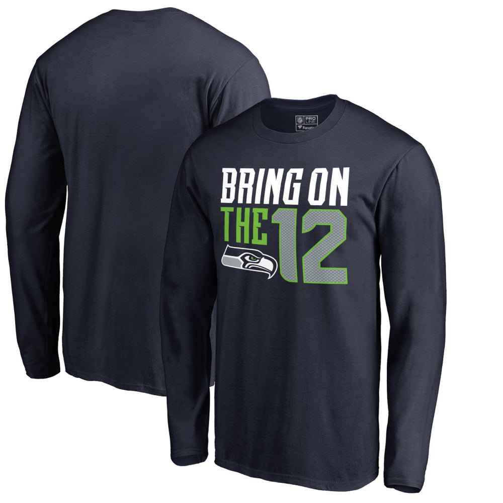 Seattle Seahawks Hometown Collection Long Sleeve T-Shirt - College Navy for sale