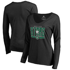 Dallas Stars Women's Hometown Collection V-Neck Long Sleeve T-Shirt Black