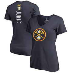 Nikola Jokic Denver Nuggets Women's Team Backer Name & Number V-Neck T-Shirt sale - Navy sale