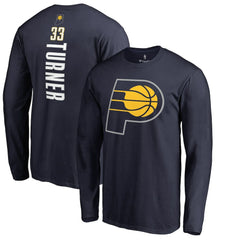 Myles Turner Indiana Pacers Long Sleeve Backer Name and Number T-Shirt - Navy outlet