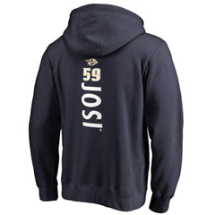Roman Josi Nashville Predators Backer Name & Number Pullover Hoodie Navy