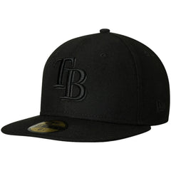 Tampa Bay Rays Primary Logo Basic 59FIFTY Fitted Hat - Black | New Era