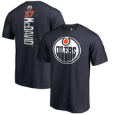 Connor McDavid Edmonton Oilers Backer Name & Number T-Shirt Navy