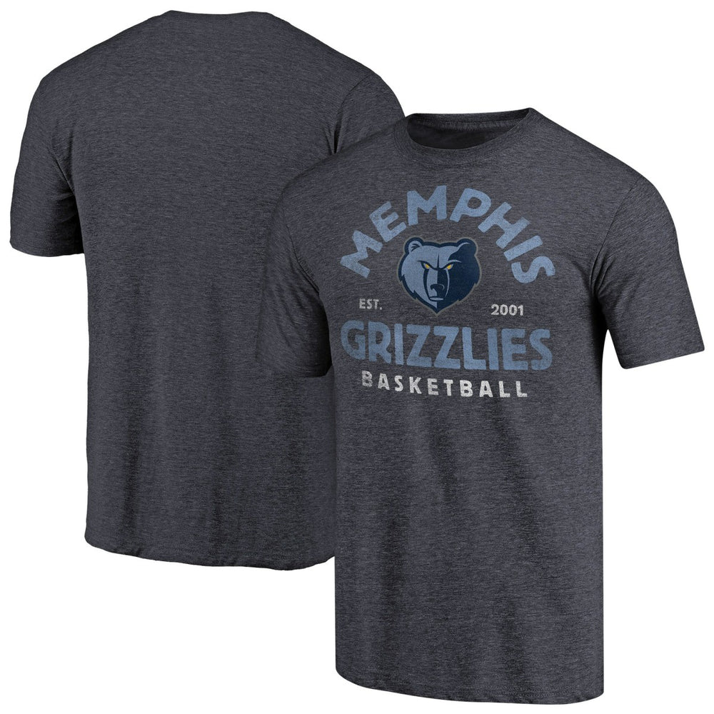 Memphis Grizzlies Vintage Arch Tri-Blend T-Shirt - Navy online