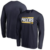 Indiana Pacers Onside Stripe Long Sleeve T-Shirt - Navy sale