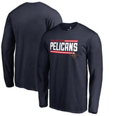 New Orleans Pelicans Onside Stripe Long Sleeve T-Shirt - Navy online