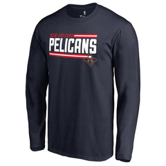 New Orleans Pelicans Onside Stripe Long Sleeve T-Shirt - Navy online