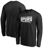 San Antonio Spurs Onside Stripe Long Sleeve T-Shirt - Black online