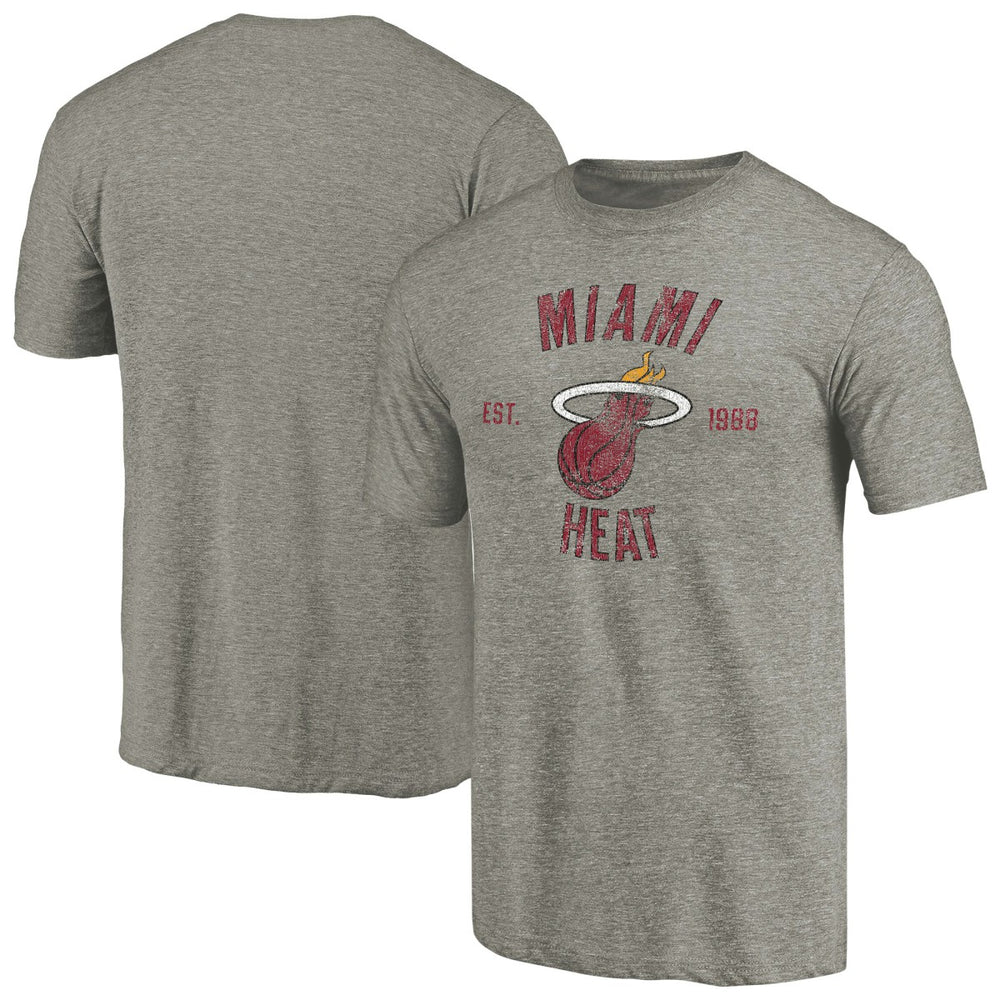 Miami Heat Team Heritage Tri-Blend T-Shirt - Gray sale