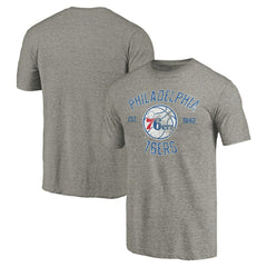 Philadelphia 76ers Team Heritage Tri-Blend T-Shirt - Gray for sale