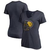 Indiana Pacers Women's X-Ray Slim Fit V-Neck T-Shirt - Navy discount