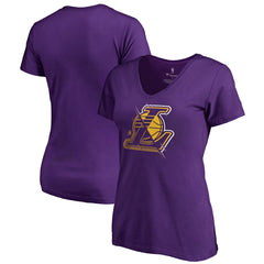 Los Angeles Lakers Women's X-Ray Slim Fit V-Neck T-Shirt - Purple for sale