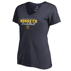 Denver Nuggets Women's Script Assist V-Neck T-Shirt sale - Navy outlet