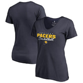 Indiana Pacers Women's Script Assist V-Neck T-Shirt - Navy outlet
