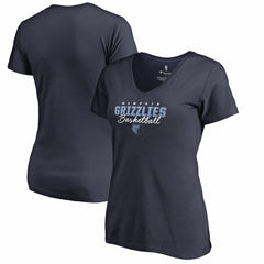 Memphis Grizzlies Women's Script Assist V-Neck T-Shirt - Navy outlet
