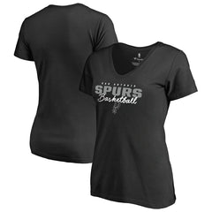 San Antonio Spurs Women's Script Assist T-Shirt - Black discount