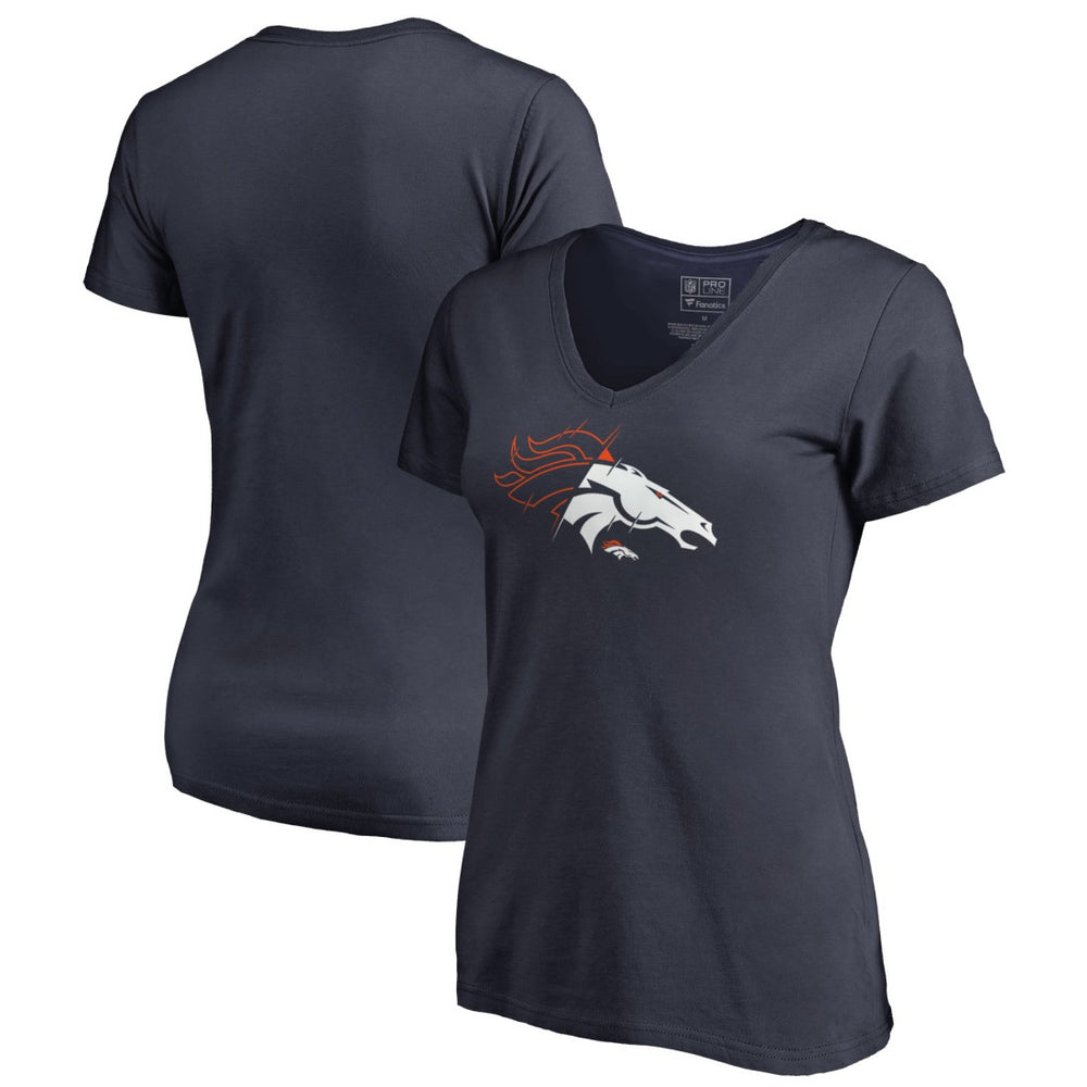 Denver Broncos Women's X-Ray V-Neck T-Shirt - Navy cheap
