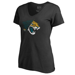 Jacksonville Jaguars Women's X-Ray Slim Fit V-Neck T-Shirt - Black outlet