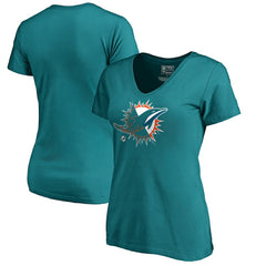 Miami Dolphins Women's X-Ray Slim Fit V-Neck T-Shirt - Aqua outlet