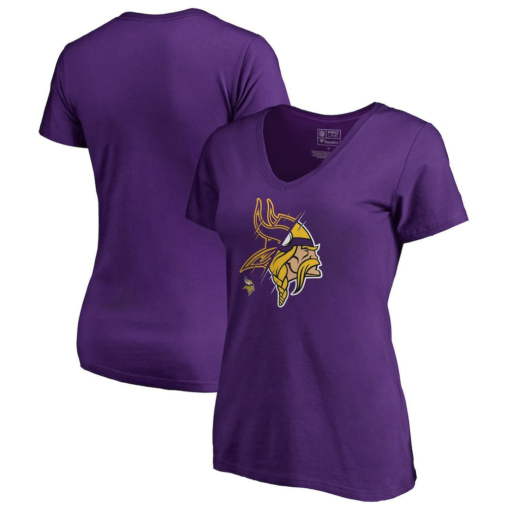 Minnesota Vikings Women's X-Ray Slim Fit V-Neck T-Shirt - Purple online