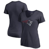 New England Patriots Women's X-Ray V-Neck T-Shirt - Navy cheap