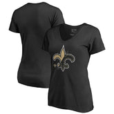 New Orleans Saints Women's X-Ray Slim Fit V-Neck T-Shirt - Black for sale