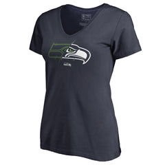 Seattle Seahawks Women's X-Ray V-Neck T-Shirt - Navy discount