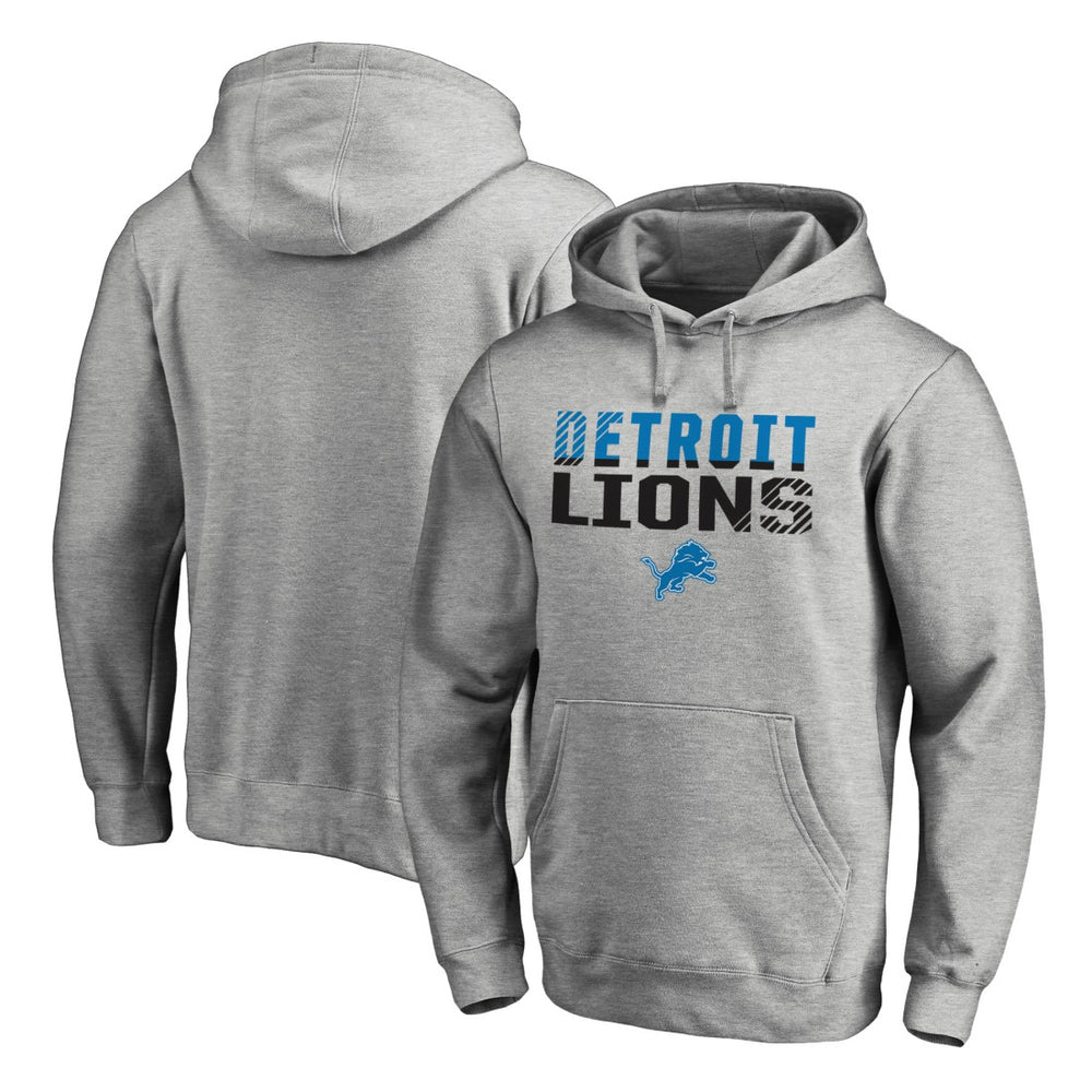 Detroit Lions Iconic Collection Fade Out Pullover Hoodie - Ash on sale