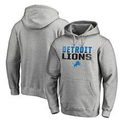 Detroit Lions Iconic Collection Fade Out Pullover Hoodie - Ash on sale