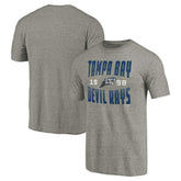 Tampa Bay Rays Cooperstown Collection Antique Stack Tri-Blend T-Shirt - Gray