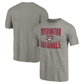 Washington Nationals Cooperstown Collection Antique Stack Tri-Blend T-Shirt - Gray