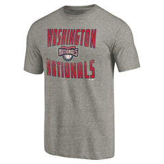 Washington Nationals Cooperstown Collection Antique Stack Tri-Blend T-Shirt - Gray