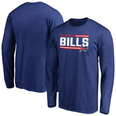 Buffalo Bills Iconic Collection On Side Stripe Long Sleeve T-Shirt - Royal discount