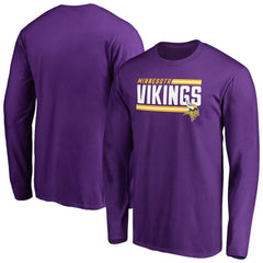 Minnesota Vikings Iconic Collection On Side Stripe Long Sleeve T-Shirt - Purple sale