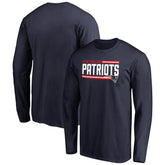 New England Patriots Iconic Collection On Side Stripe Long Sleeve T-Shirt - Navy on sale