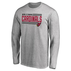 Arizona Cardinals Iconic Collection On Side Stripe Long Sleeve T-Shirt - Ash for sale