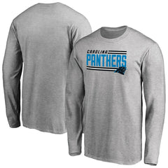 Carolina Panthers Iconic Collection On Side Stripe Long Sleeve T-Shirt - Ash outlet