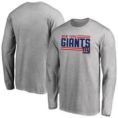 New York Giants Iconic Collection On Side Stripe Long Sleeve T-Shirt - Ash outlet