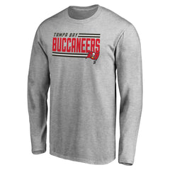 Tampa Bay Buccaneers Iconic Collection On Side Stripe Long Sleeve T-Shirt - Ash cheap
