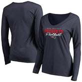New England Patriots Women's Iconic Collection Script Assist Long Sleeve V-Neck T-Shirt - Navy online