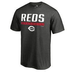 Cincinnati Reds Win Stripe T-Shirt - Ash
