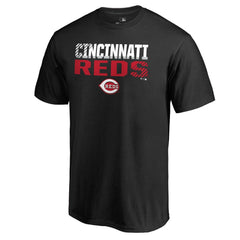 Cincinnati Reds Fade Out T-Shirt - Black